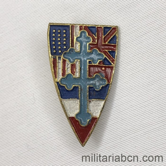 France. Badge of the French Resistance and Liberation. With the flags of  the Allied Countries. 1945 | Militaria Barcelona