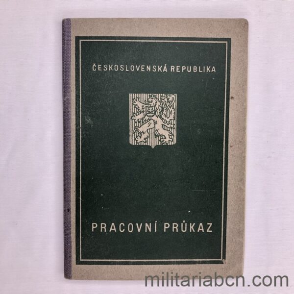 Czechoslovak Republic. Workbook model 1946.