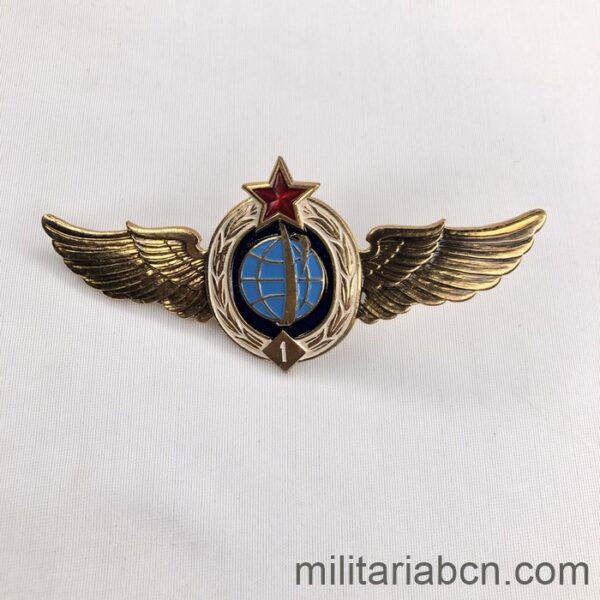 USSR Soviet Union. Cosmonaut Pilot Wings. Military Space Program. 1st Class.