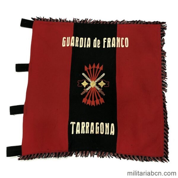Bandera o Guión de la Guardia de Franco de Tarragona. Bordada