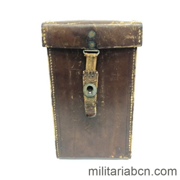 Germany Third Reich. Leather case for the Wehrmacht Richtkreis 31 aiming circle. 1936. With Waffenamt and manufacturer's markings. Wehrmacht equipment