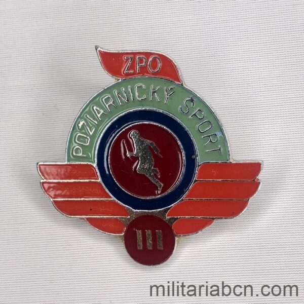 Czechoslovak Socialist Republic. Firefighters 3rd Class Sports Title. Požiarnický Šport ZPO.