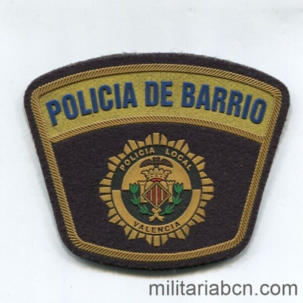 Insignia de tela de la Policía de Barrio. Policía Local de Valencia