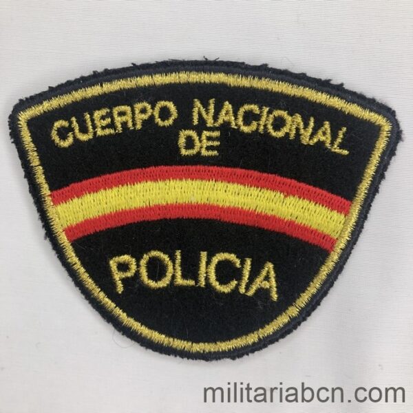 Insignia de brazo del Cuerpo Nacional de Policía. Bordada.