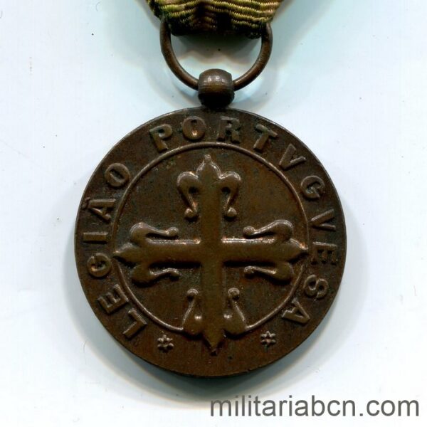 Portugal. Medalla en bronce a la Dedicación de la Legió Portuguesa. Dedicaçao. Legiao Portuguesa. Medalla portuguesa.