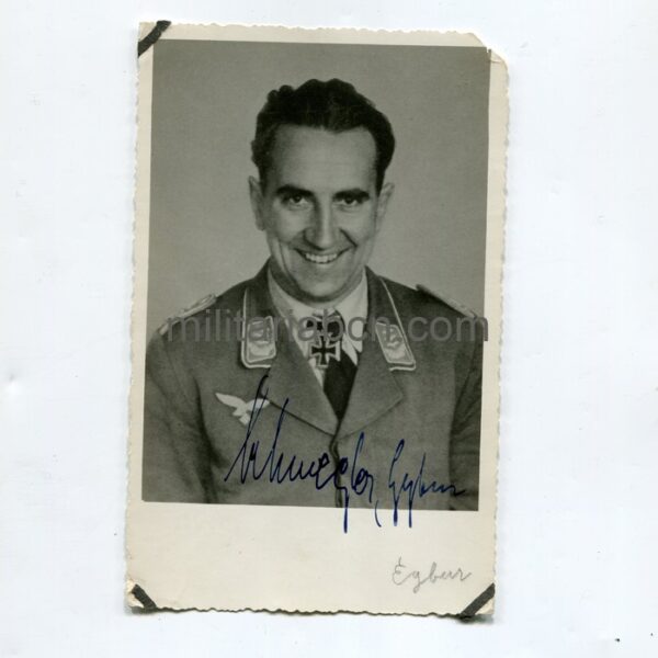 Fotografía autografiada por un piloto de la Luftwaffe condecorado con la Cruz de Caballero n4
