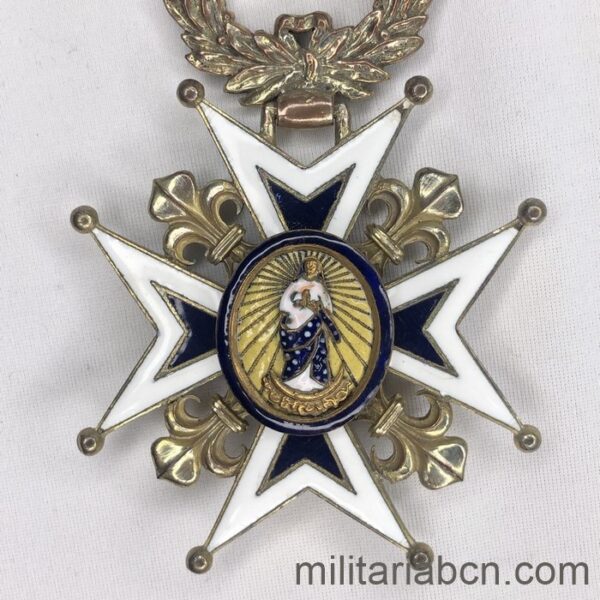 Orden de Carlos III. Cruz de Comendador Ordinario. Época Franco