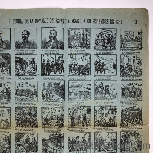 Cartel, Auca o Aleluya de la Historia de la Revolución Española acaecida en setiembre de 1868.