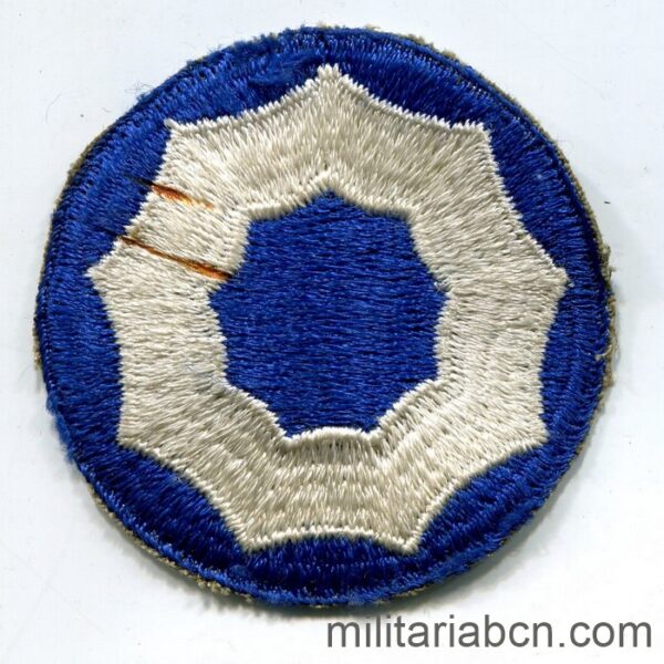 US Army. 9th Service Command patch. World War II