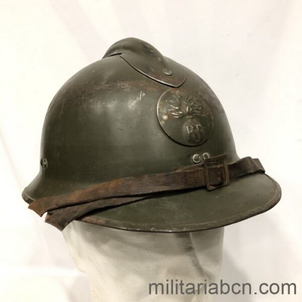 France. Helmet model 1926. With Infantry badge. World War II helmet