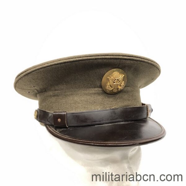 US ARMY. Gorra de Suboficial o Tropa de la Segunda Guerra Mundial. Fabricada por Uris Sales Corp. New York.
