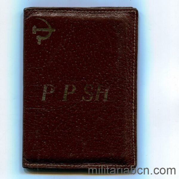 People's Socialist Republic of Albania. Membership card of the Albanian Workers' Party.