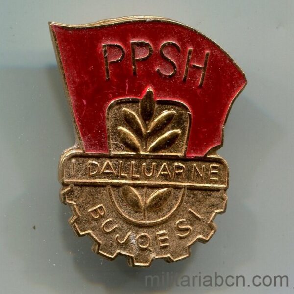 . People's Socialist Republic of Albania. Socialist propaganda badge. Distinguished in Agriculture