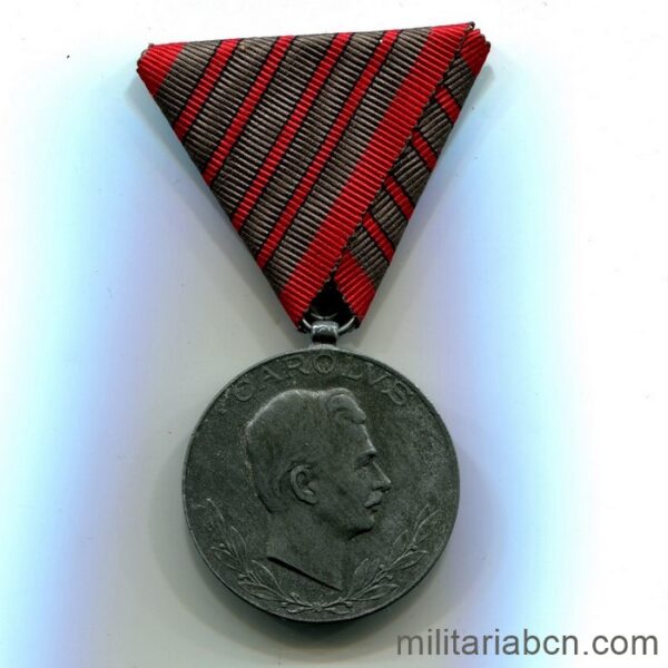 Austria. Medalla de Herido. Medalla de la 1ª Guerra Mundial. Concedida en 1918. Cinta para cinco heridas.
