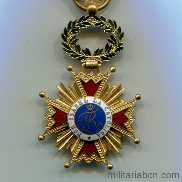 Cruz de la Orden de Isabel la Católica, Época Alfonso XIII. reverso