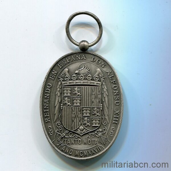 Medalla de la obra del Palacio de América. 1927. Época Alfonso XIII reverso