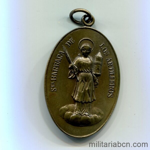 Medalla de Santa Bárbara, patrona de los Artilleros. 1893 anverso