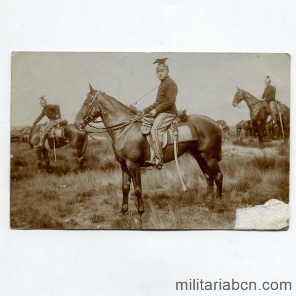 Alemania. Postal de la 1ª guerra Mundial. Ulano a caballo.