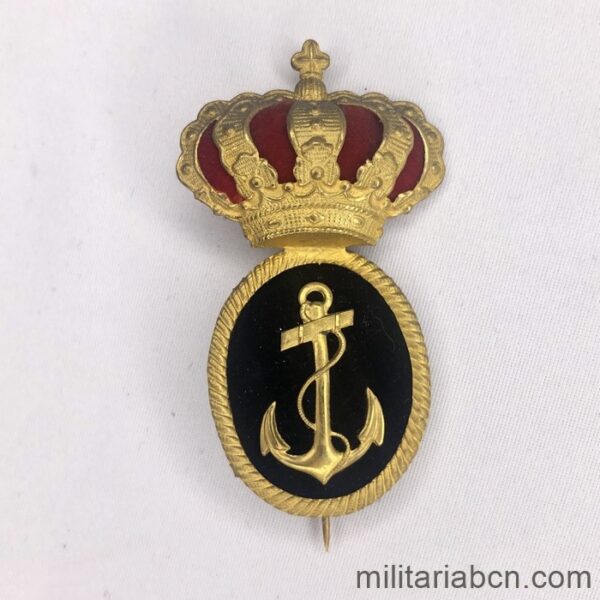 Insignia de gorra de la Marina o Armada Española. Época Alfonso XIII