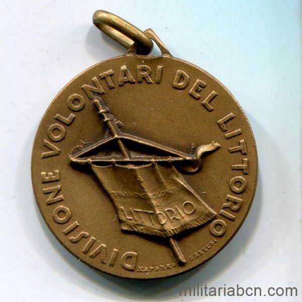 Medalla italiana de la División de Voluntarios del Littorio.