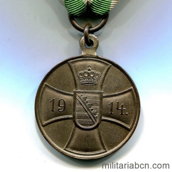 Alemania. Sachsen-Altenburg. Medalla de Bronce al Valor. 1914. Período Ernst II von Sachsen-Altenburg