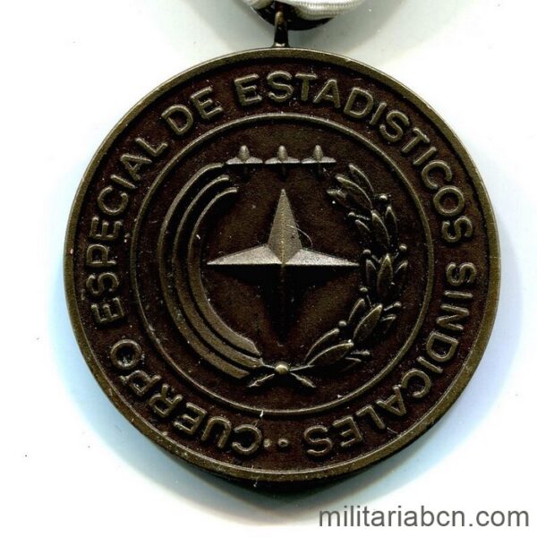 Medalla del Cuerpo Especial de Estadísticos Sindicales. reverso