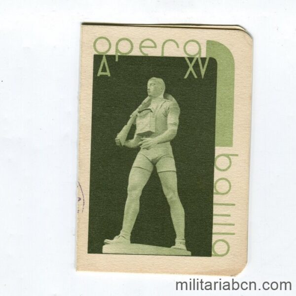 Italia. Carnet de la Opera Nazionale Balilla. Anno XV. Aldo. 1933. Carnet fascista.