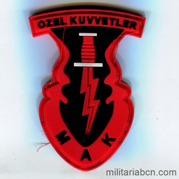 Turkey. Turkish Special Forces arm patch. Plastic. Red color. F2