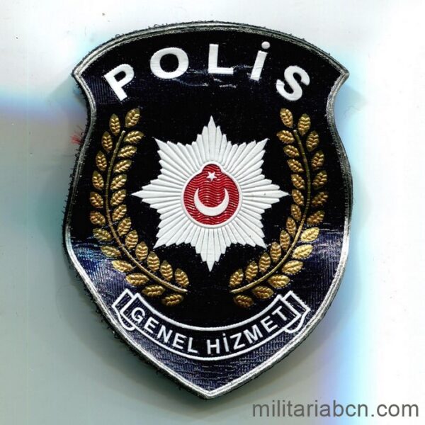 Turquía. Insignia de brazo de la Policía Turca. Servicio General. Plástico. G3