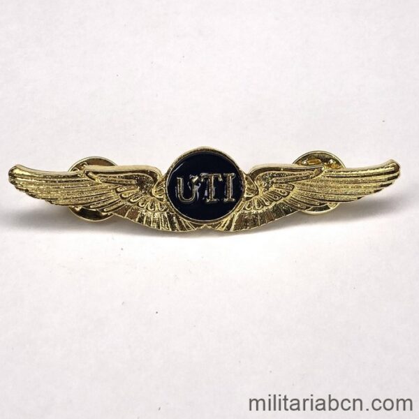 Azerbaijan. Pilot wings of the UTI aviation company. Pilot badge