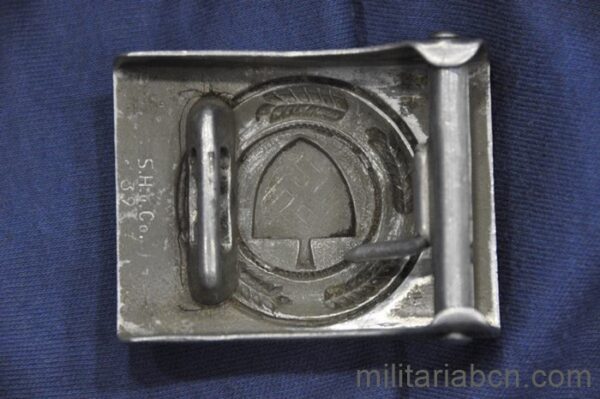 Germany Third Reich. Buckle of the RAD Reichs Arbeits Dienst. Aluminum. Buckle of the Second World War. Marked S H u Co 39.