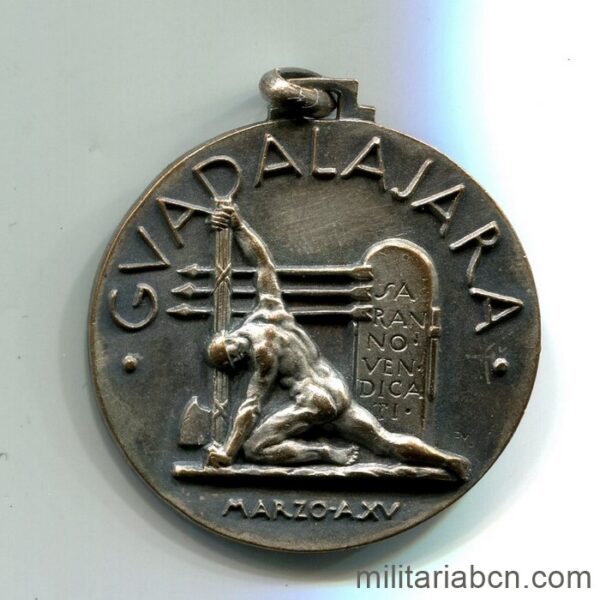Italian Medal of the Conquest of Guadalajara. Medal of the Spanish Civil War