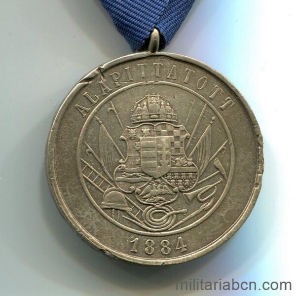 Hungary. Medal of 10 Years of Service in the Fire Department. Model 1884.