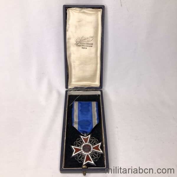 Romania. Order of the Crown of Romania. Knight's Cross. Model 1916. With box. Manufactured by Lemaitre, Paris