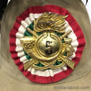 Italy. Helmet or hat of the 5th Bersaglieri Regiment. With grouse 