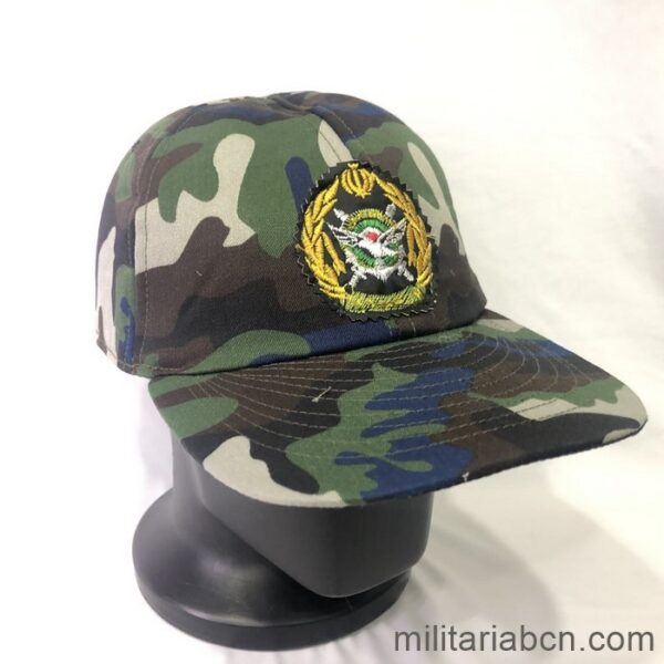 Cap of the Artesh or Army of the Islamic Republic of Iran. Woodland camouflage.