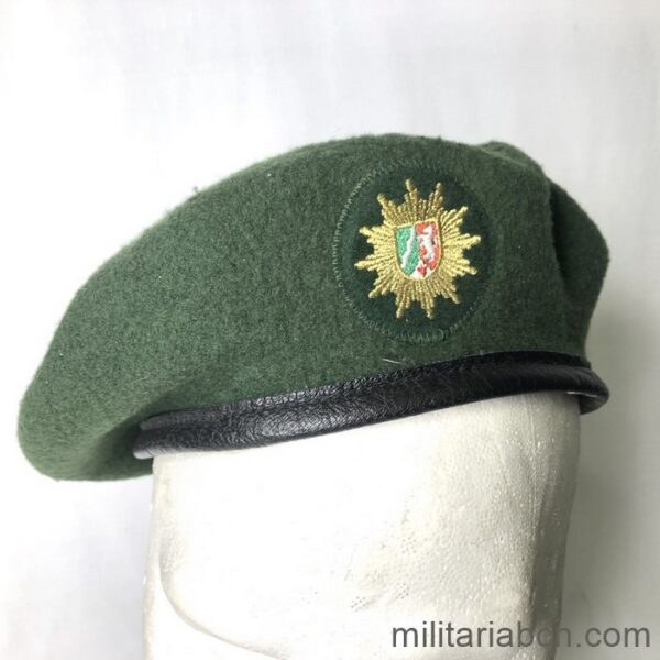 Germany. Green beret of the Nordrhein Westfalen Land Police