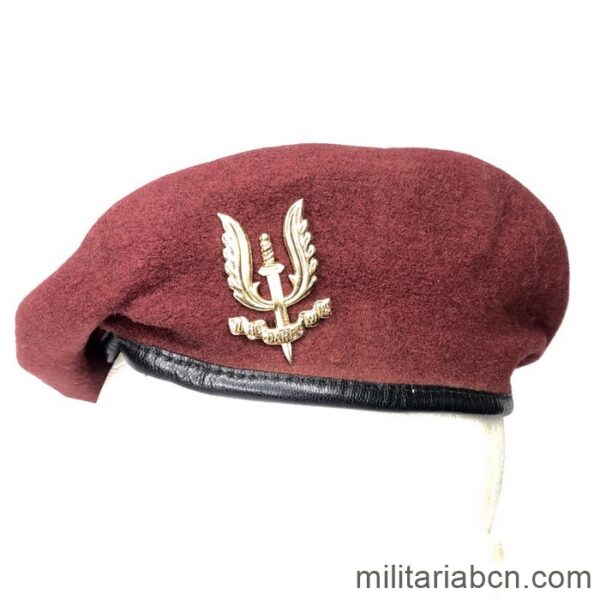 Belgium. Maroon beret of the 1st Belgian Parachute Battalion. 1st Bataillon Parachutiste Belge.