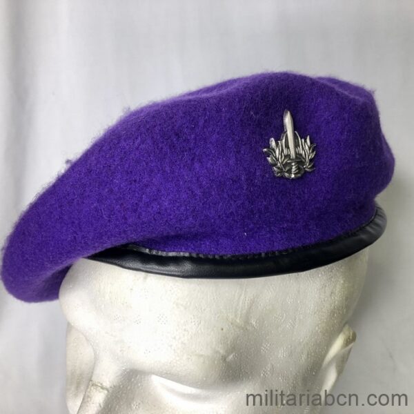 Israel. Lilac beret of the Tzahal of the Givati Brigade 435th Rotem Battalion