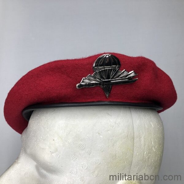 Israel. Red beret of the Tzahal of the Paratrooper Commandos.