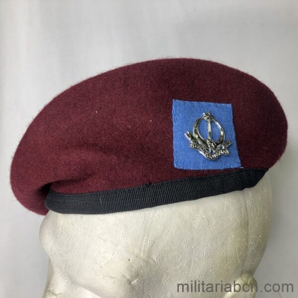 Pakistan. Maroon beret of the Special Service Group SSG. Special Forces.