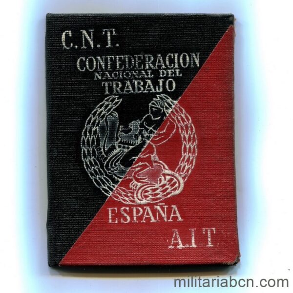 Carnet de la CNT Confederación Nacional del Trabajo de España. Madrid 1937.