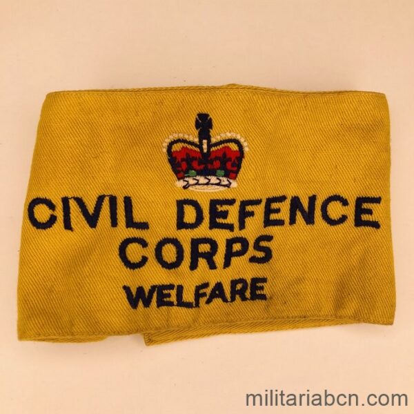 United Kingdom. Armband of the Civil Defense Corps. welfare. World War 2