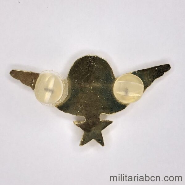 Islamic Republic of Iran. Army Parachute Wings, Artesh. Metal. BASIC. Golden. back