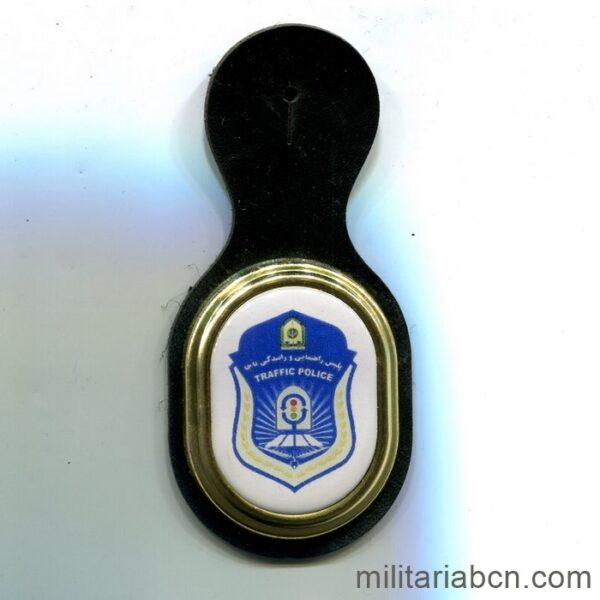 Islamic Republic of Iran. Traffic Police chest badge. Metal. H2. Acquired in Tehran. Iran Police Badge.