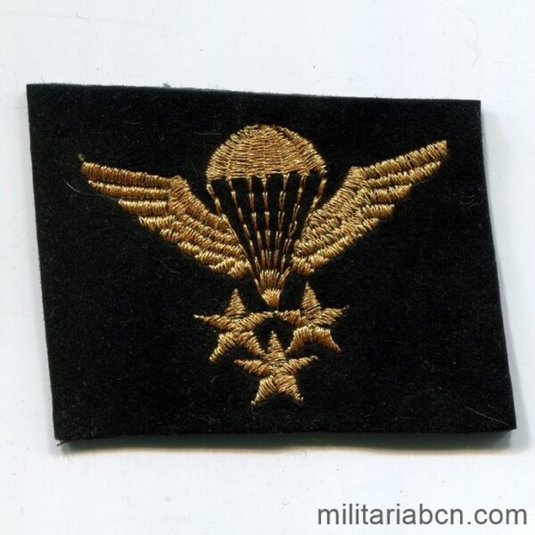 Islamic Republic of Iran. Army Paratrooper Wings, Artesh in cloth. Master. Gold version. N7