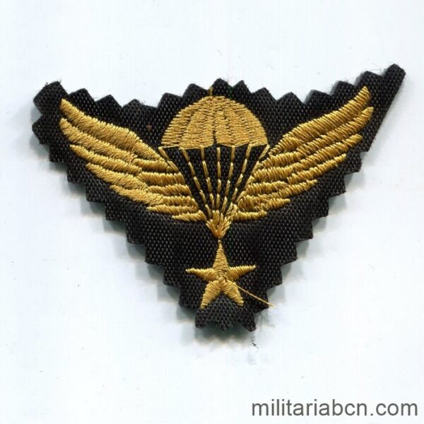 Islamic Republic of Iran. Army Paratrooper Wings, Artesh in cloth. Basic. Gold version. N6.