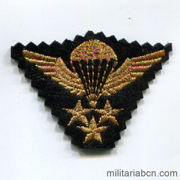 Islamic Republic of Iran. Army Paratrooper Wings, Artesh in cloth. Master. Gold version.