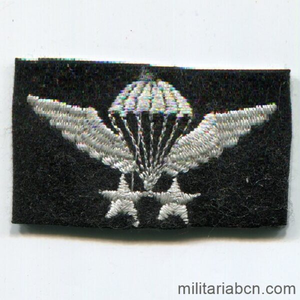 Islamic Republic of Iran. Army Paratrooper Wings, Artesh in cloth. Senior. Silver version. N2.