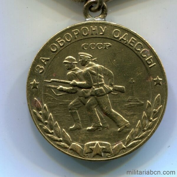 USSR. Soviet Union. Medal for the Defense of Odessa. Variant 1